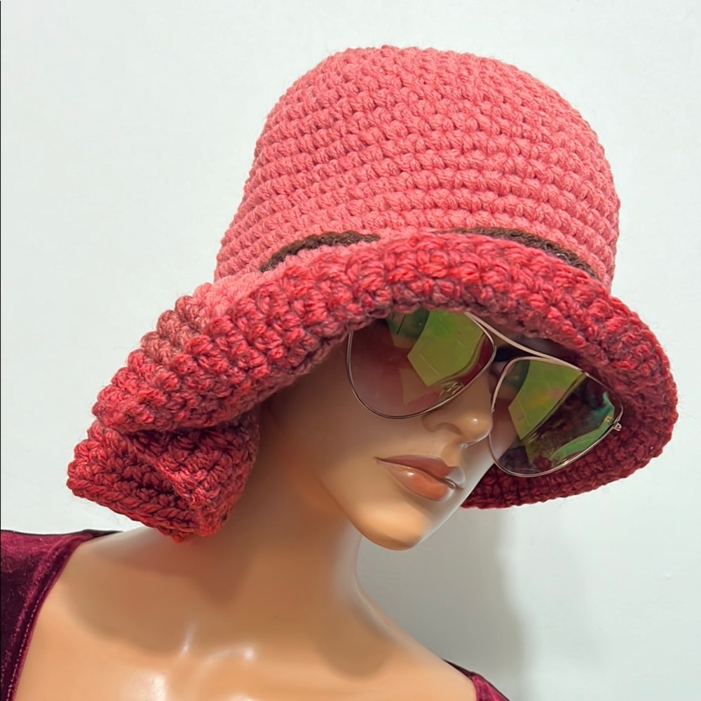 Stylish Pink Crochet Hat